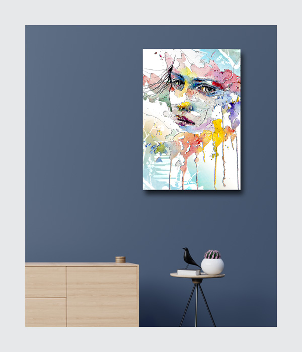 Face with colors - Canvas Paintings Online | Canvas Frames - Spillsnwalls