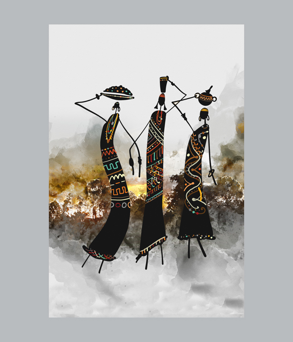 SW_AS_035_2 Grace of the Savannah - Tribal Silhouette - Image 1