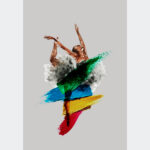 Chromatic Motion Ballerina Canvas