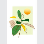 Golden Solstice Botanical Canvas