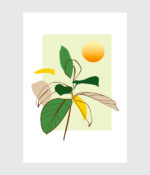 Golden Solstice Botanical Canvas