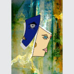 Dual Perspectives Cubist Portrait