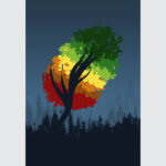 Spectrum Canopy Silhouette Canvas