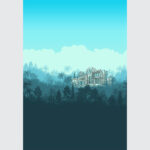 Azure Retreat Architectural Canvas