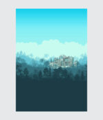 Azure Retreat Architectural Canvas