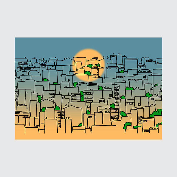 Urban Sunset Doodlescape