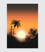 Sunset Palm Serenity Canvas