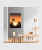Sunset Palm Serenity Canvas - Image 3