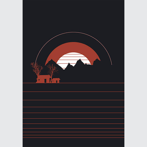 Minimal Sunset Horizon Canvas