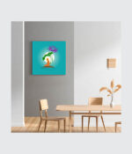 Tranquil Lotus Rain Zen Canvas - Image 2