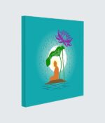 Tranquil Lotus Rain Zen Canvas - Image 3