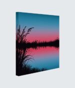 "Twilight Reflection" Serene Lakefront - Image 2