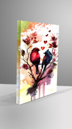Crimson & Cobalt: Watercolor Songbird Romance - Image 2