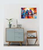 Tropical Harmony: Vibrant Songbirds on a Branch - Image 3