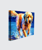 Golden Joy: Impressionist Retriever Splash Canvas - Image 2