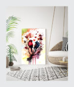 Crimson & Cobalt: Watercolor Songbird Romance - Image 3