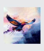 Ethereal Flight: Lilac-Breasted Roller Abstract Canvas
