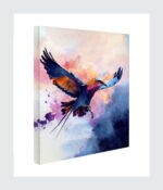 Ethereal Flight: Lilac-Breasted Roller Abstract Canvas - Image 2