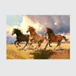 Wild Spirits: Galloping Stallions Canvas - 3 Horses