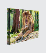 Sun-Drenched Lion Impressionist Canvas - Image 2