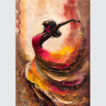 Rhythmic Radiance: Palette Knife Dancer Canvas