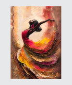 Rhythmic Radiance: Palette Knife Dancer Canvas