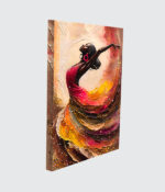 Rhythmic Radiance: Palette Knife Dancer Canvas - Image 2