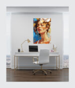 Golden Muse: Abstract Floral Portrait - Image 3
