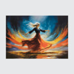 Celestial Dance: Whirling Spirit Canvas Art