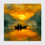 Silent Voyage at Sunset