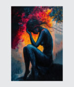 Internal Ember: Moody Abstract Figure