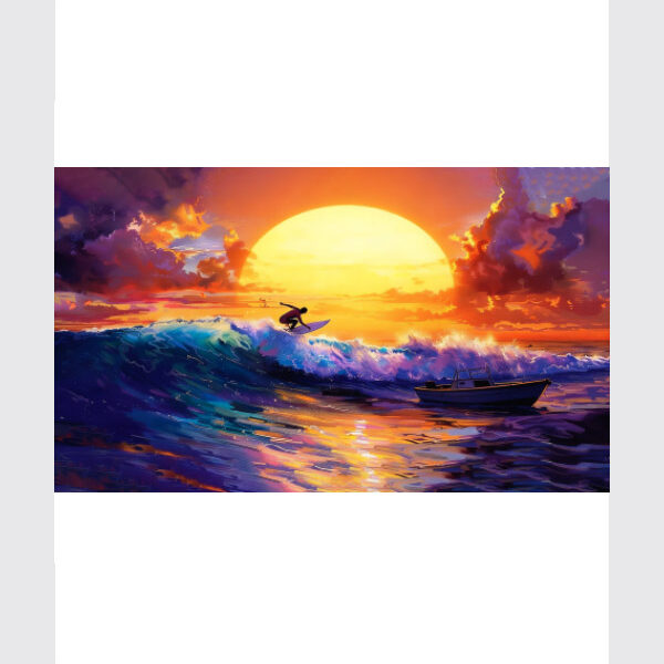 Golden Wave at Sunset