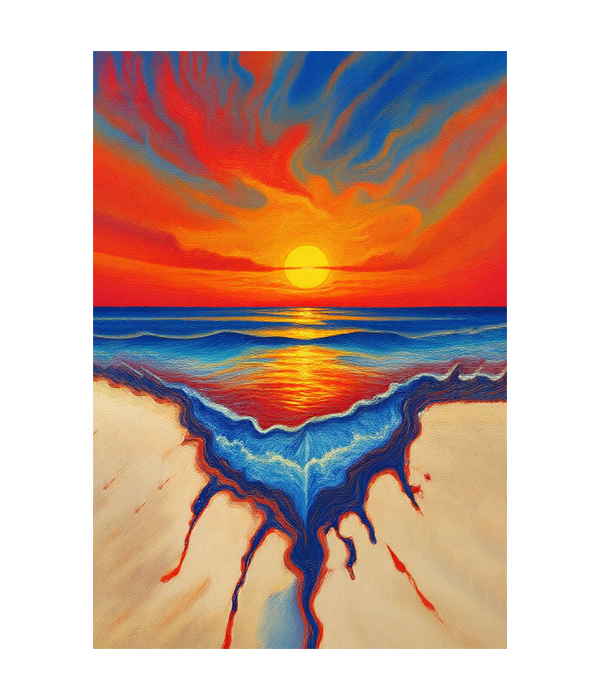 M156 portrait_ 45x65 Modern art_A Roots of the Sun: Tidal Veins - Image 1