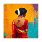 Ghunghat of Grace: The Red Saree Muse
