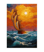 Sailing the Amber Sunset