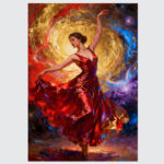 Cosmic Rhythm in Crimson