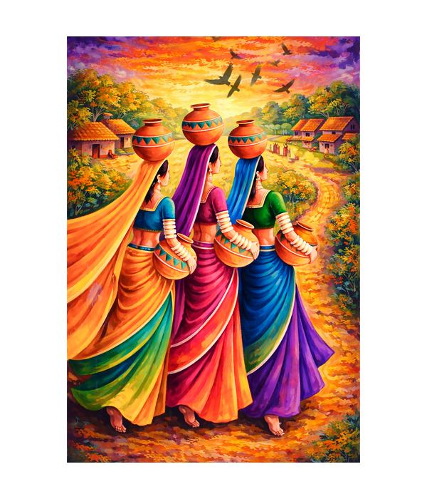 V06 portrait_ 45x65 Village_A Rhythms of Rural Grace - Image 1