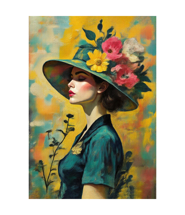 M154 portrait_ 45x65 Modern art_A Blooming Elegance - Image 1