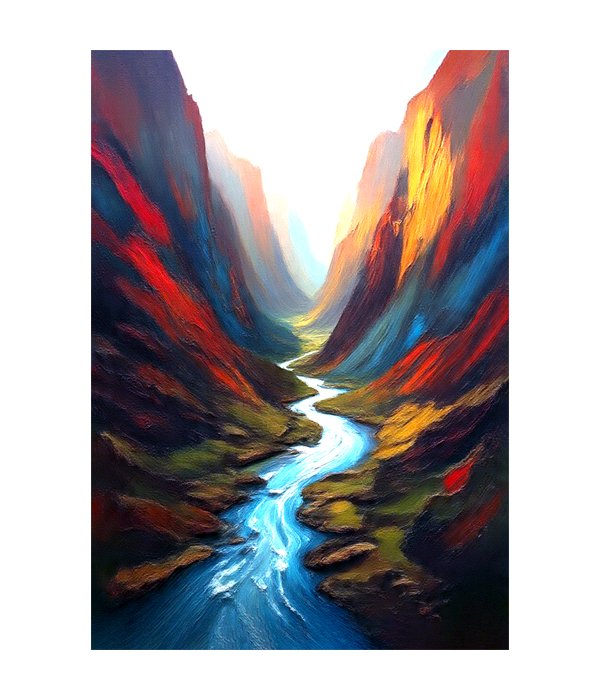 M203 portrait_ 45x65 Modern art_A Valley of Light - Image 1