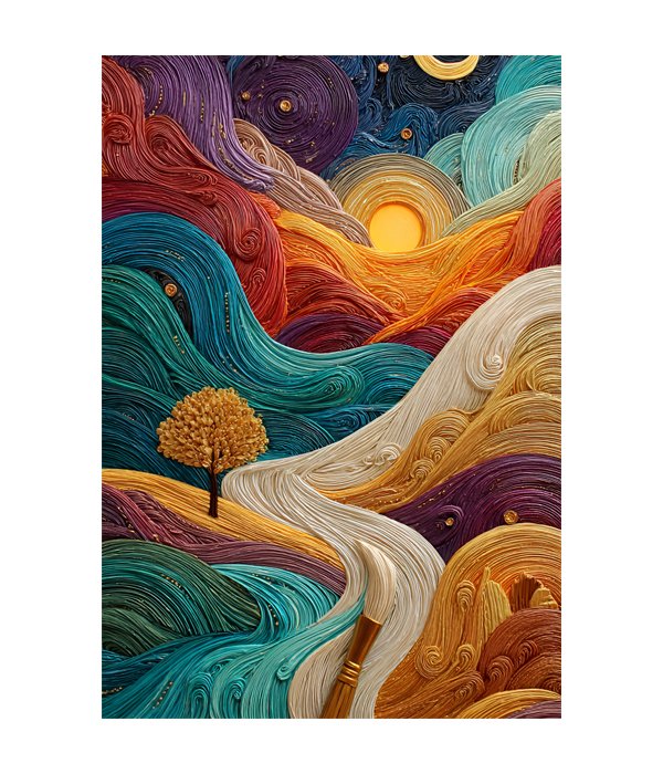 M205 portrait_ 45x65 Modern art_A The Artist's Landscape - Image 1
