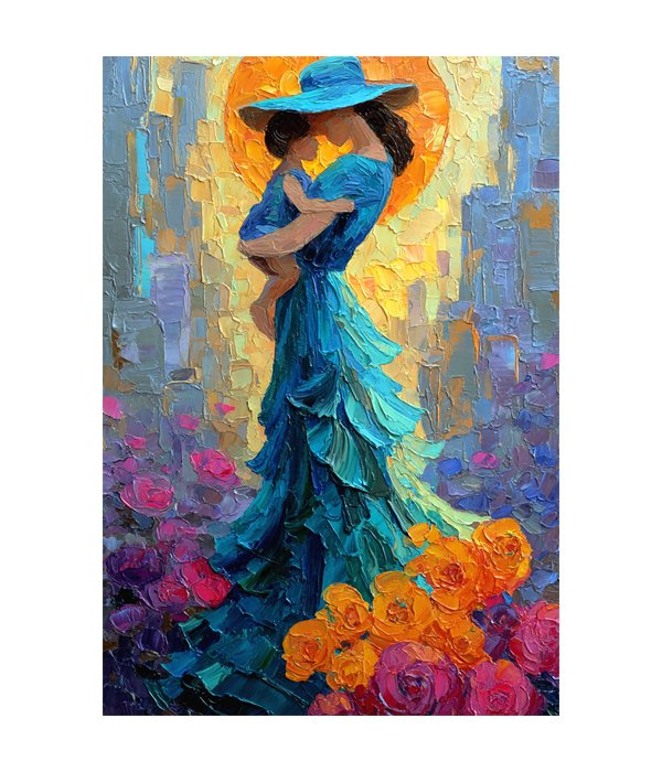 M216 portrait_ 45x65 Modern art_A Embrace of Light - Image 1