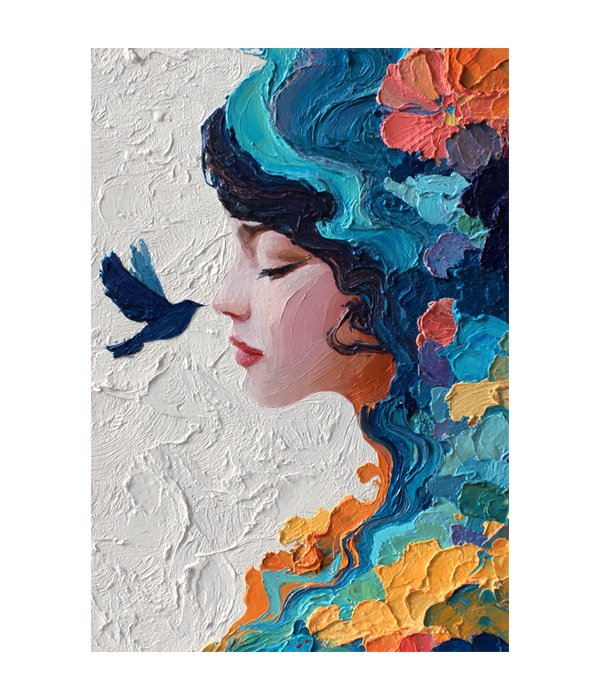 M232 portrait_ 45x65 Modern art_A Whispers of the Sky - Image 1