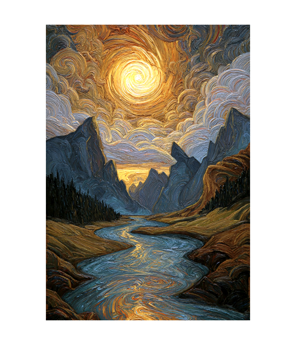 painting size.jpgM138 portrait_ 45x65 Modern art_A Solar Current: Van Gogh Valley - Image 1