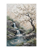 Serenity by the Blossoming Stream