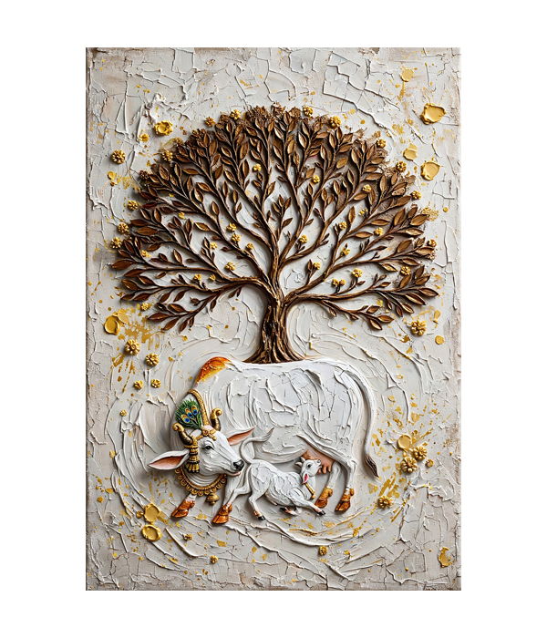 M268 portrait_ 45x65 Modern art_A Sacred Harmony of Prosperity - Image 1