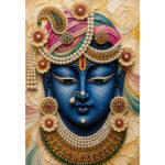 Krishna blue wall art