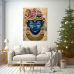 Krishna blue wall art - Image 3