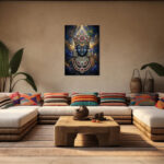 Divine Krishna Jewel Canvas - Image 3