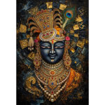 Shree Nath Ji Black Face 3D Canvas
