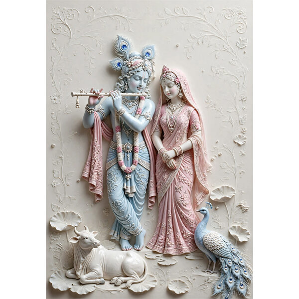 Pastel Radha Krishna